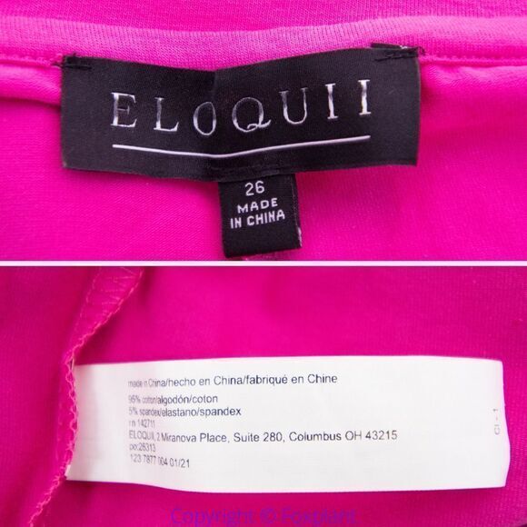 NEW Eloquii Pink Cross Front Flutter Sleeve Dress, size 26 - Picture 11 of 15